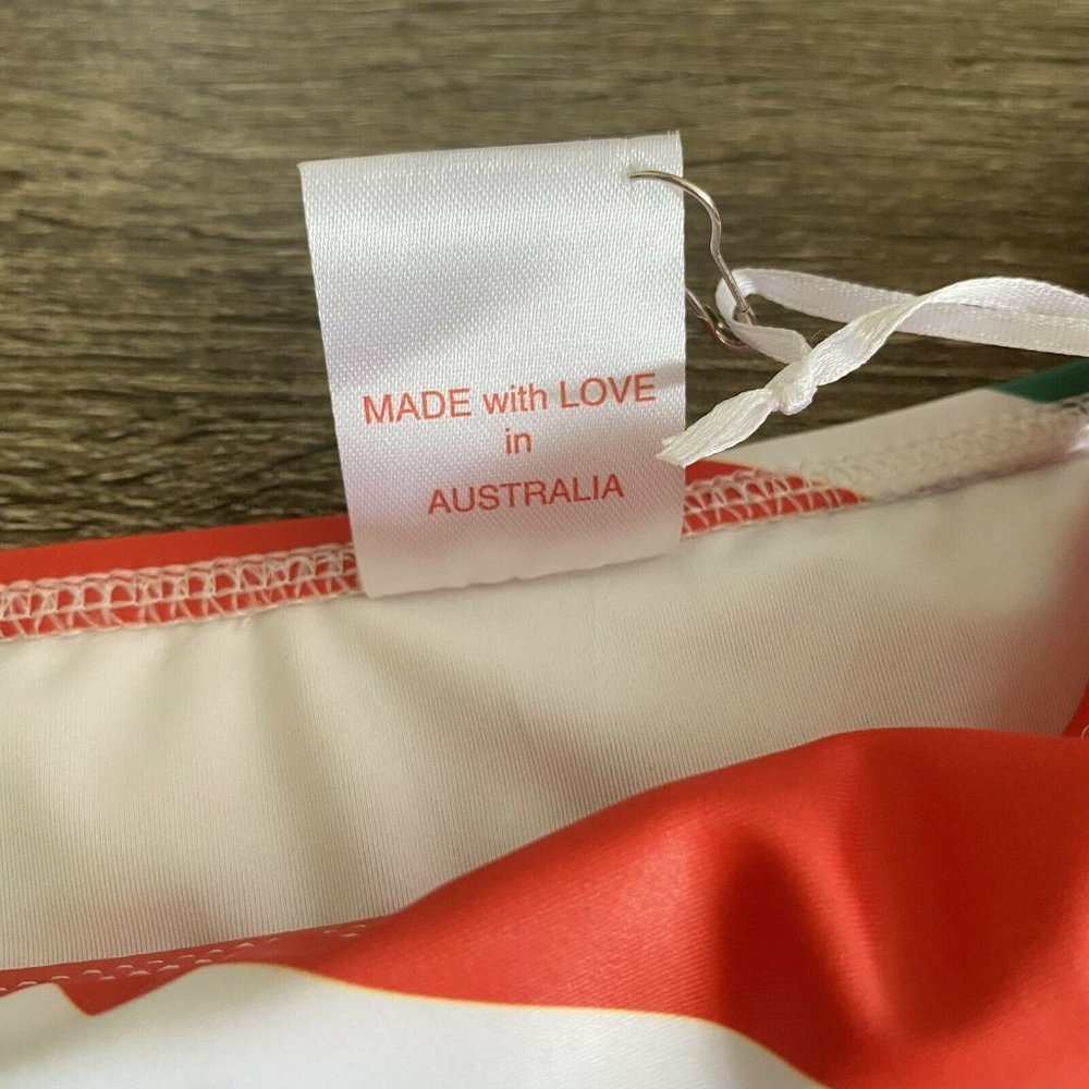 NEW Budgy Smugglers Bikini Bottom Smugglettes South Africa Flag Swim Size 8 - Picture 6 of 9